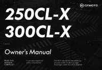 CFMoto 300cl-x - Owners manual-